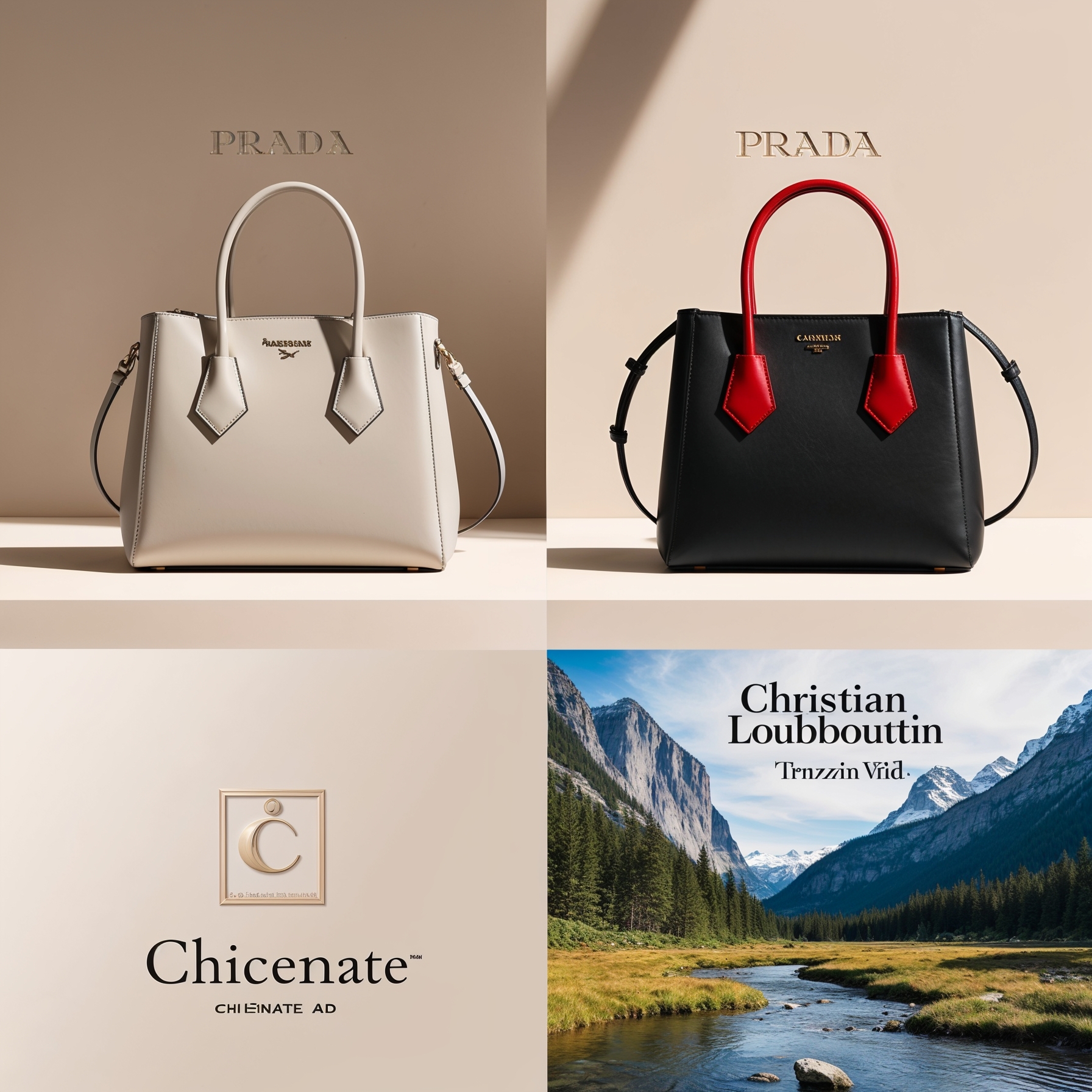prada vs christian louboutin bag